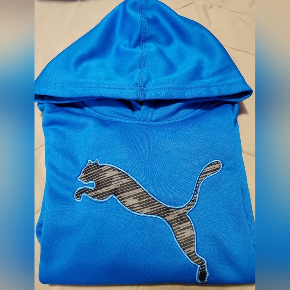 [M] NWT PUMA BOYS BLUE HOODIE - Picture 2 of 3